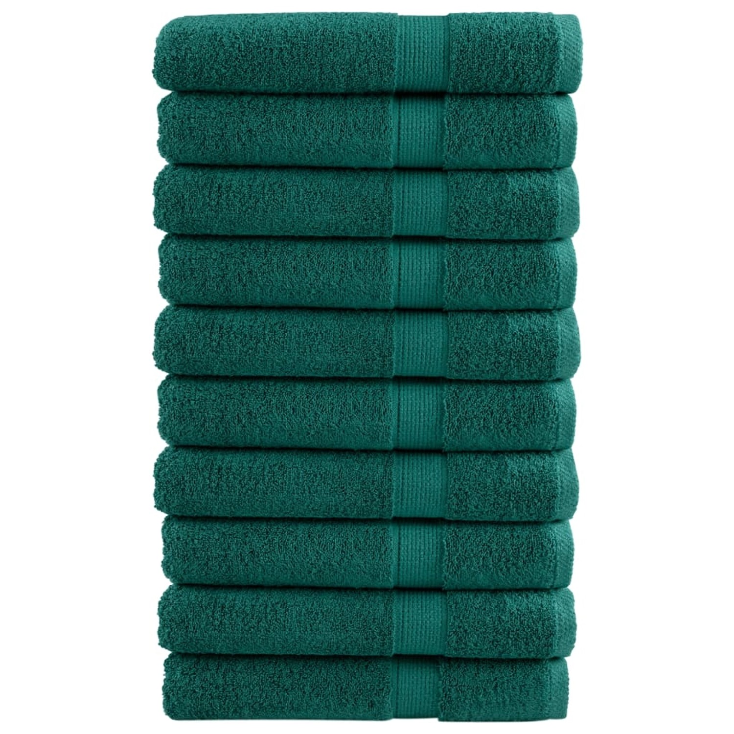 vidaXL Premium-Saunatücher 10 Stk Grün 80x200 600 g/m2 100% Baumwolle