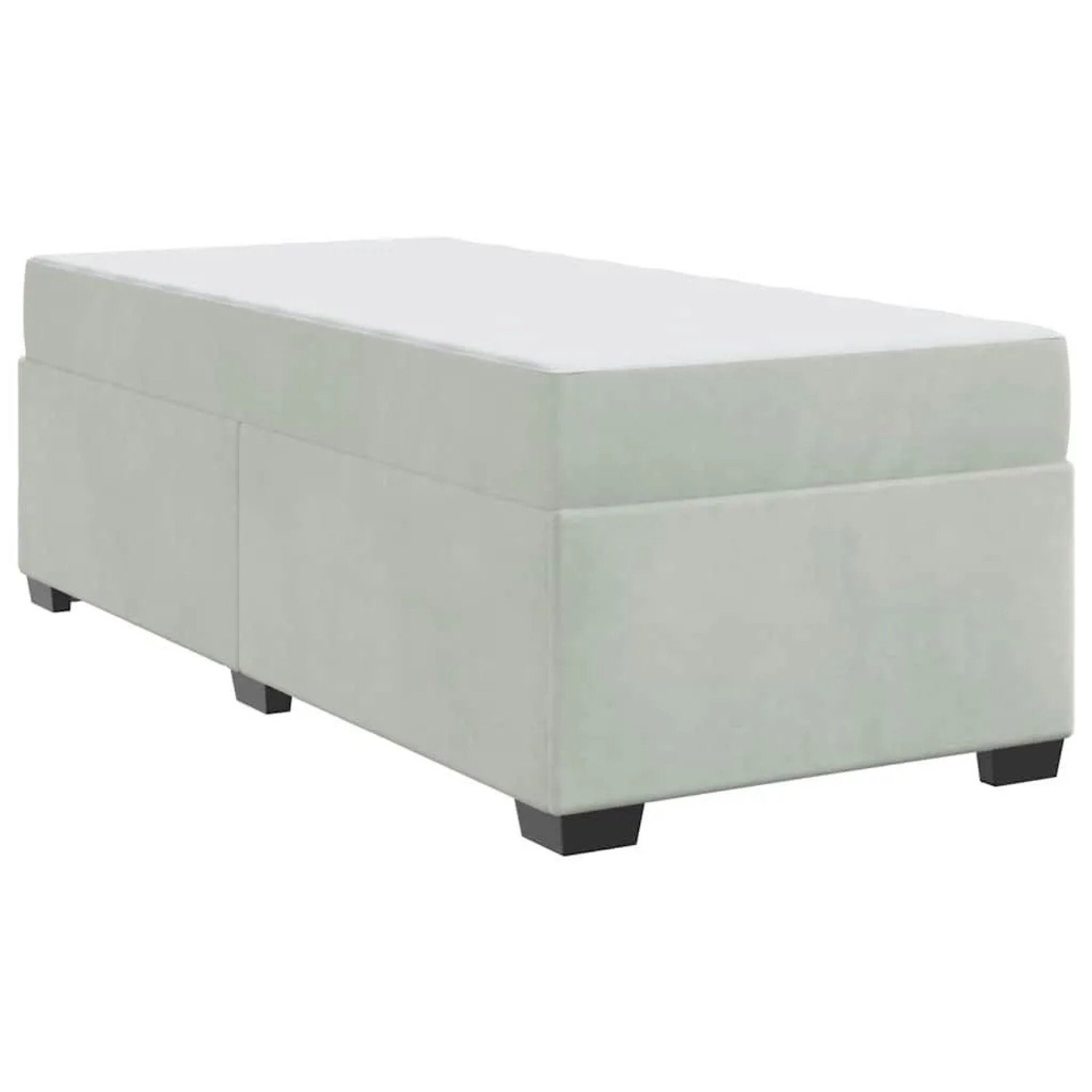 vidaXL Bettrahmen mit Matratze Hellgrau 90 x 200 cm Stoff 3399266