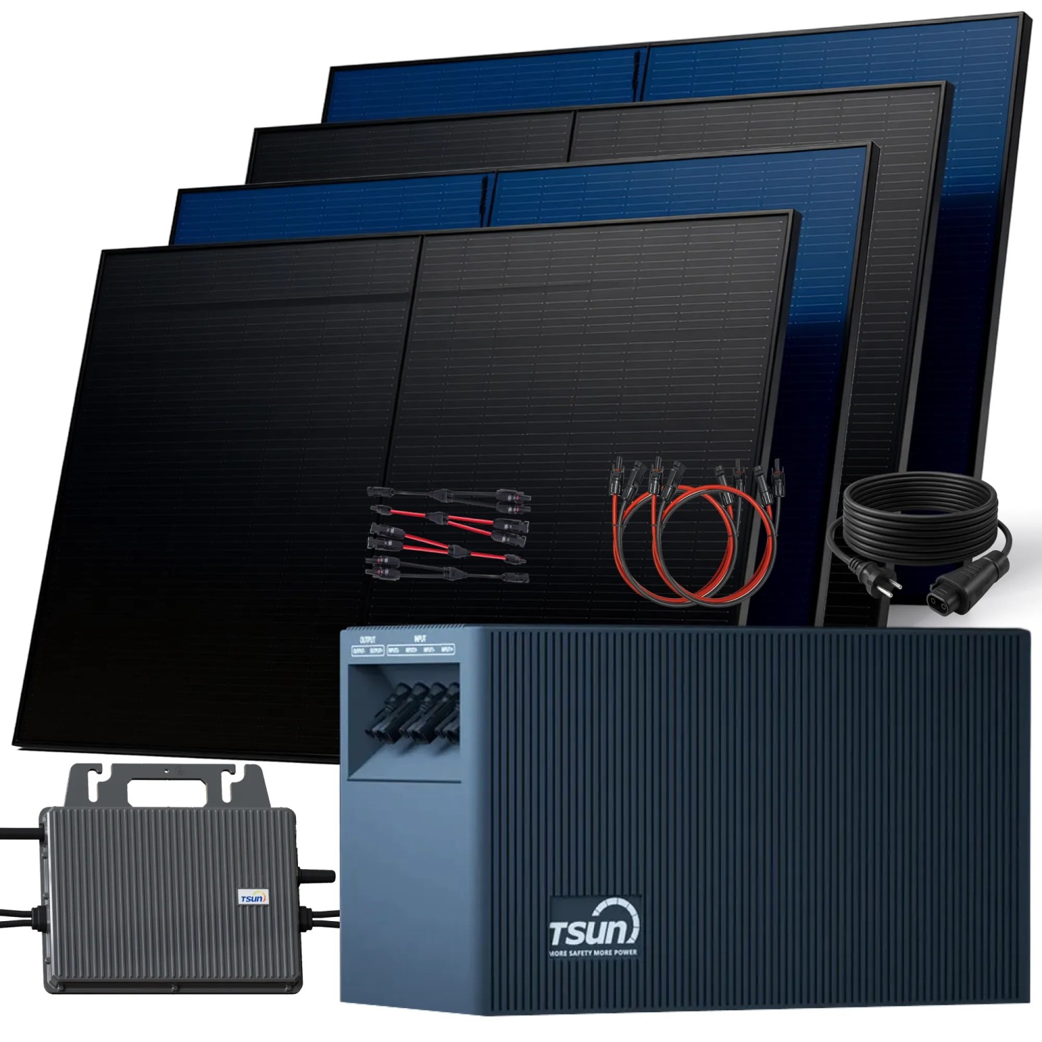 Thumbnail - SUNNIVA Balkonkraftwerk 2000W mit TSUN DCU2000Lite 2,01kWh Solarspeicher Wechselrichter inkl.5m Kabel 4x 500W Solarmodul...