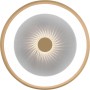 LED-Deckenleuchte Vertigo in Messing-Optik, Ø 46,5 cm, mit Kristall-Effekt für Wohnraum.