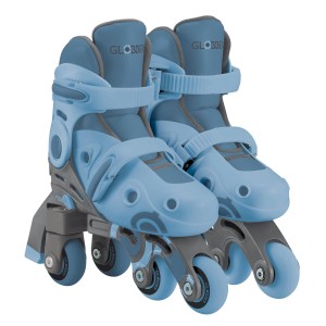 Globber Learning Skates 2in1 Inline- und Quad-Skates Kinder Verstellbar Gr.26-29 ABEC 9 Rollengröße 48x24 mm Blau