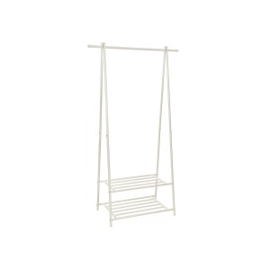 Weißer Songmics Kleiderständer mit 2 Ablagen, 40x87,5x155 cm. Praktischer Garderobenständer.