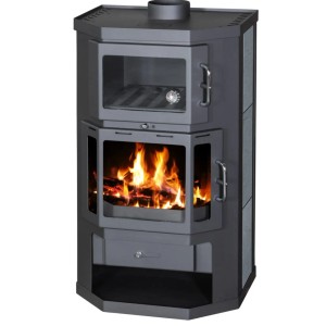 Victoria Kaminofen Taro FS Speckstein mit Backfach und 10 kW