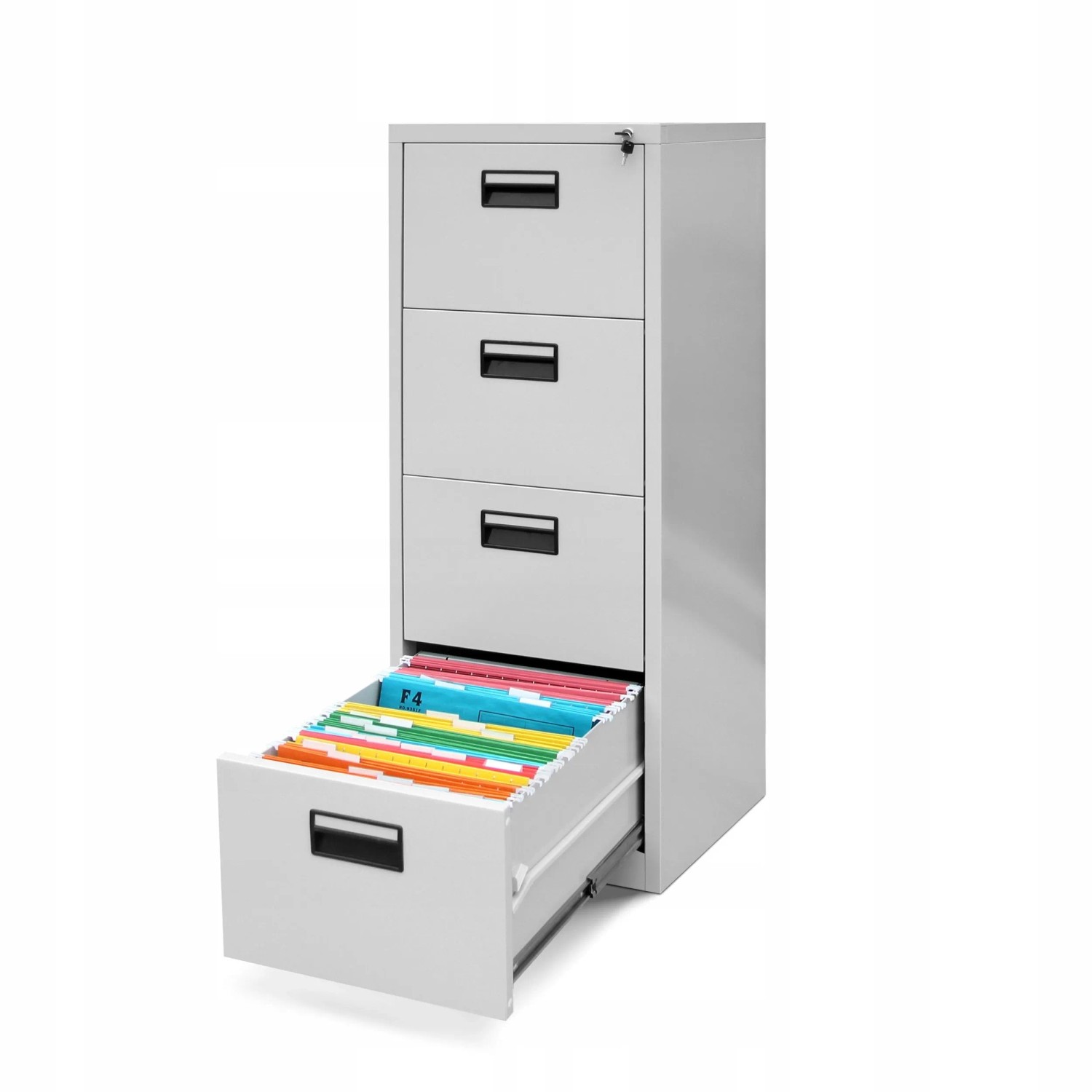 Jan Nowak Aktenschrank mit 4 Schubladen SARA V4 132 x 46 x 62 cm Grau_7
