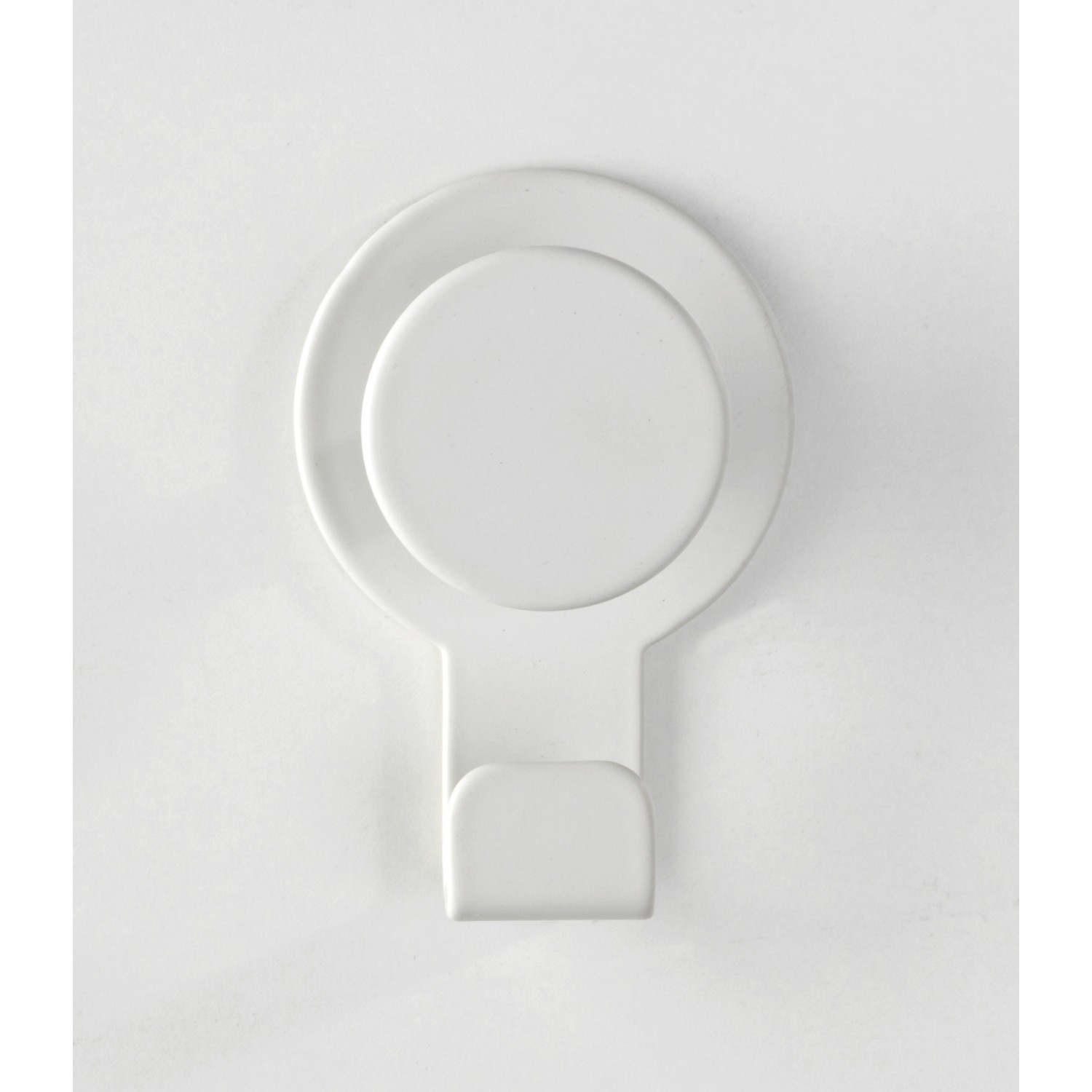 Wenko Wandhaken Blandas, Edelstahl rostfrei, weiß matt. Klebehaken für Bad, Küche & Haushalt.