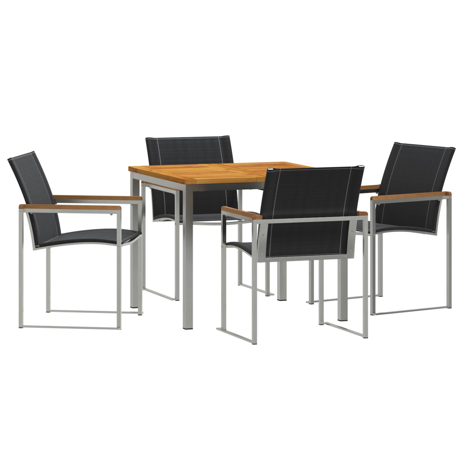 vidaXL 5-Teiliges Garten Essgruppe aus Massivem Holz Akazie 3334814 günstig online kaufen