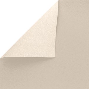 Cremefarbener Primaflor Eventteppich Podium, Meterware mit aufgerollter Ecke.