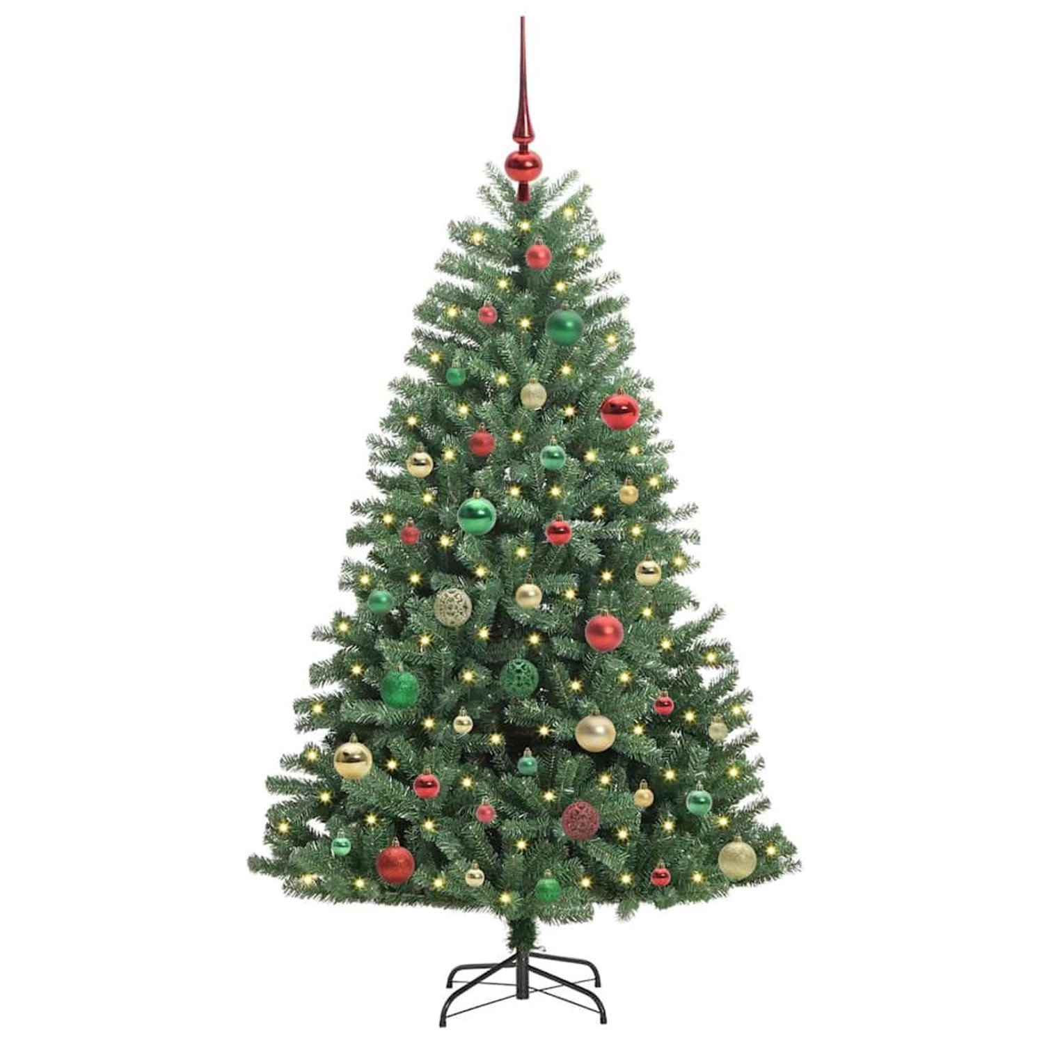 vidaXL Künstlicher Klappbarer Weihnachtsbaum mit 150 LEDs Grün 150 cm 3395486