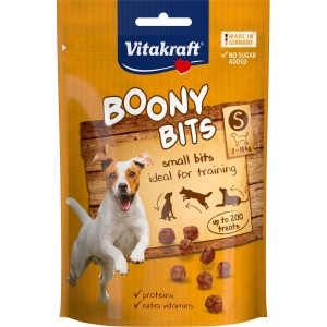 Vitakraft Boony Bits Hunde-Snack, 55g Packung mit kleinen, fleischigen Trainingshappen.