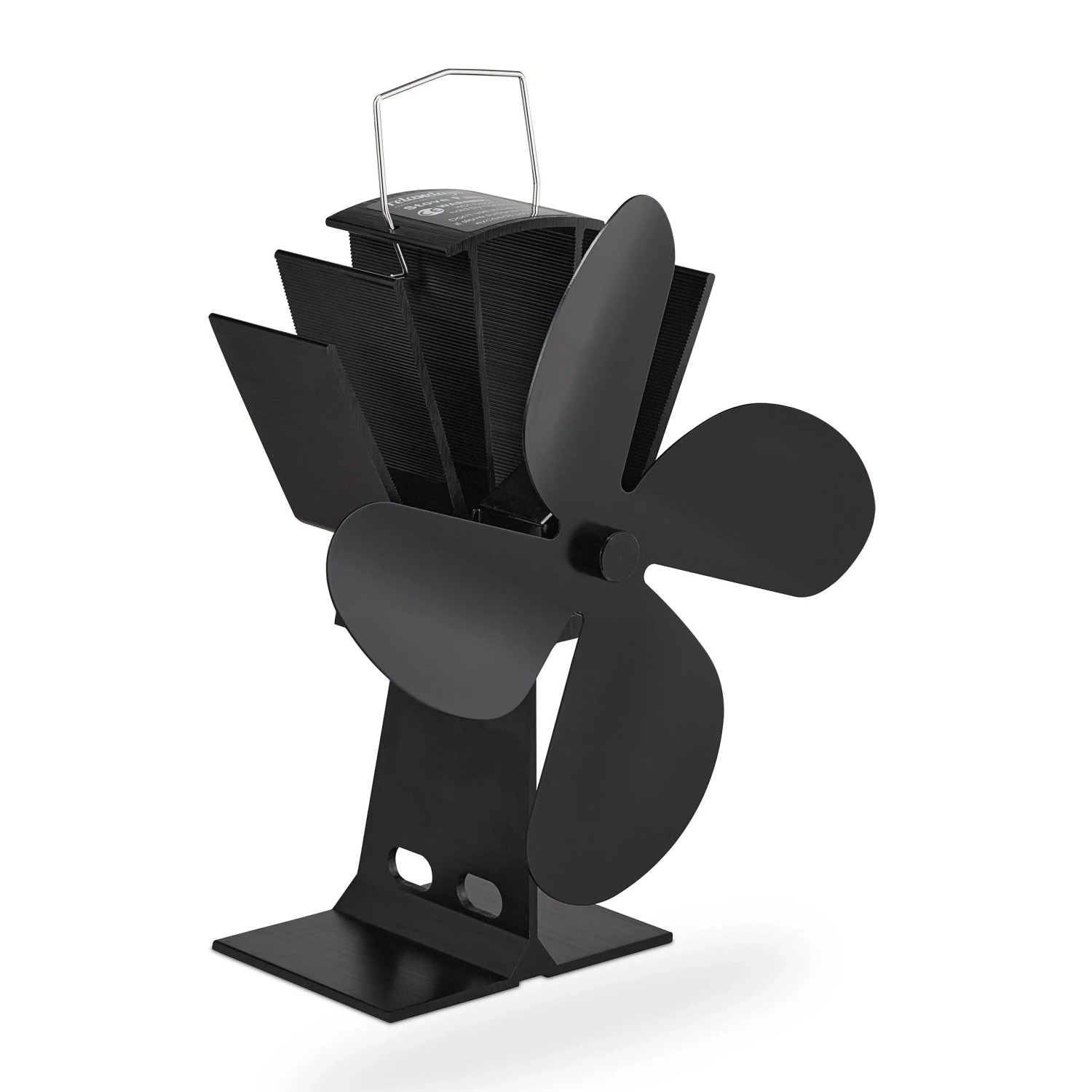 Relaxdays Ofenventilator Aluminium Schwarz Ohne Strom 21 cm x 19 cm x 12 cm 570 g