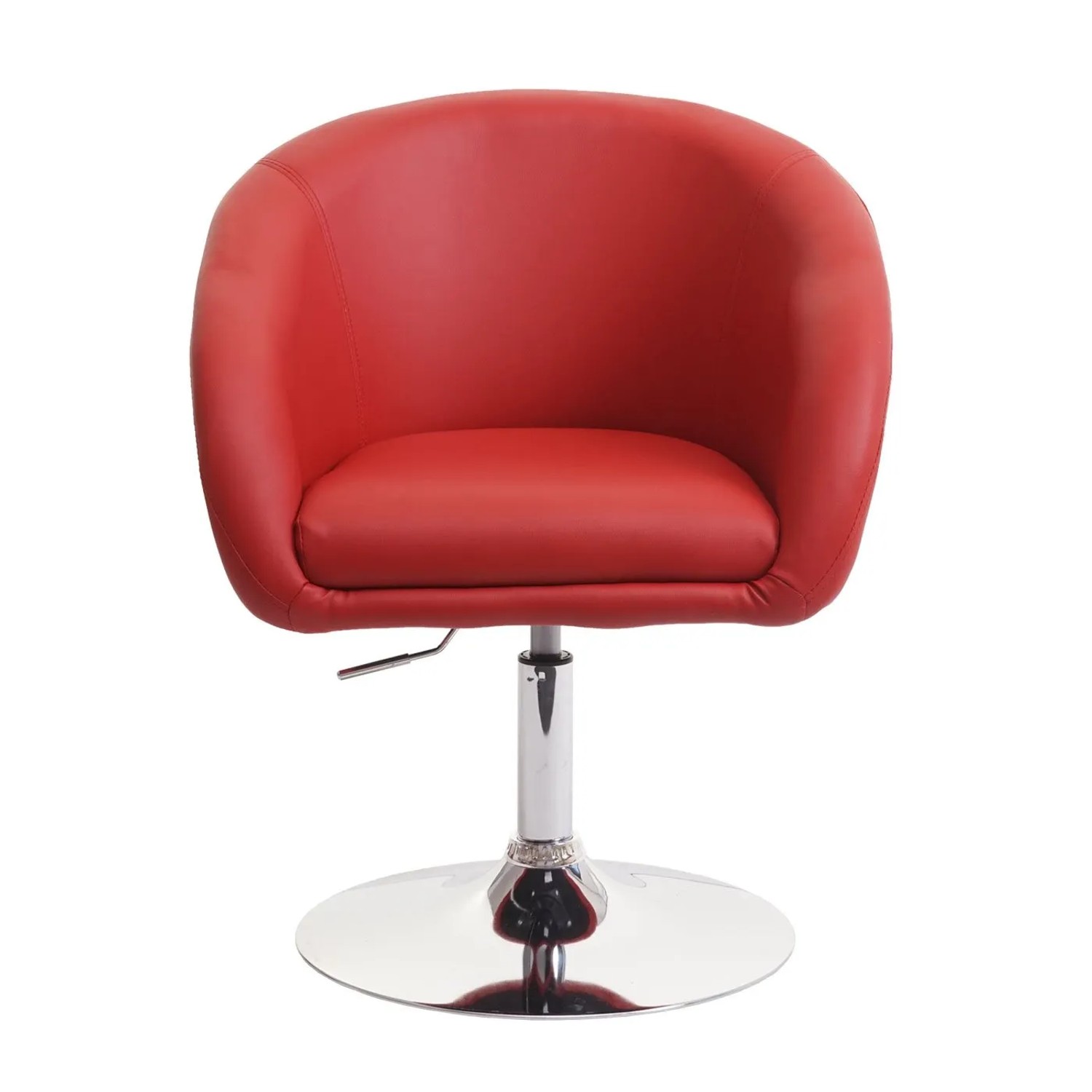 CHEFGASTRO Esszimmerstuhl Gepolstert 90x59x60cm Sitzhöhe 45cm Drehbar Höhenverstellbar Kunstleder Rot_2