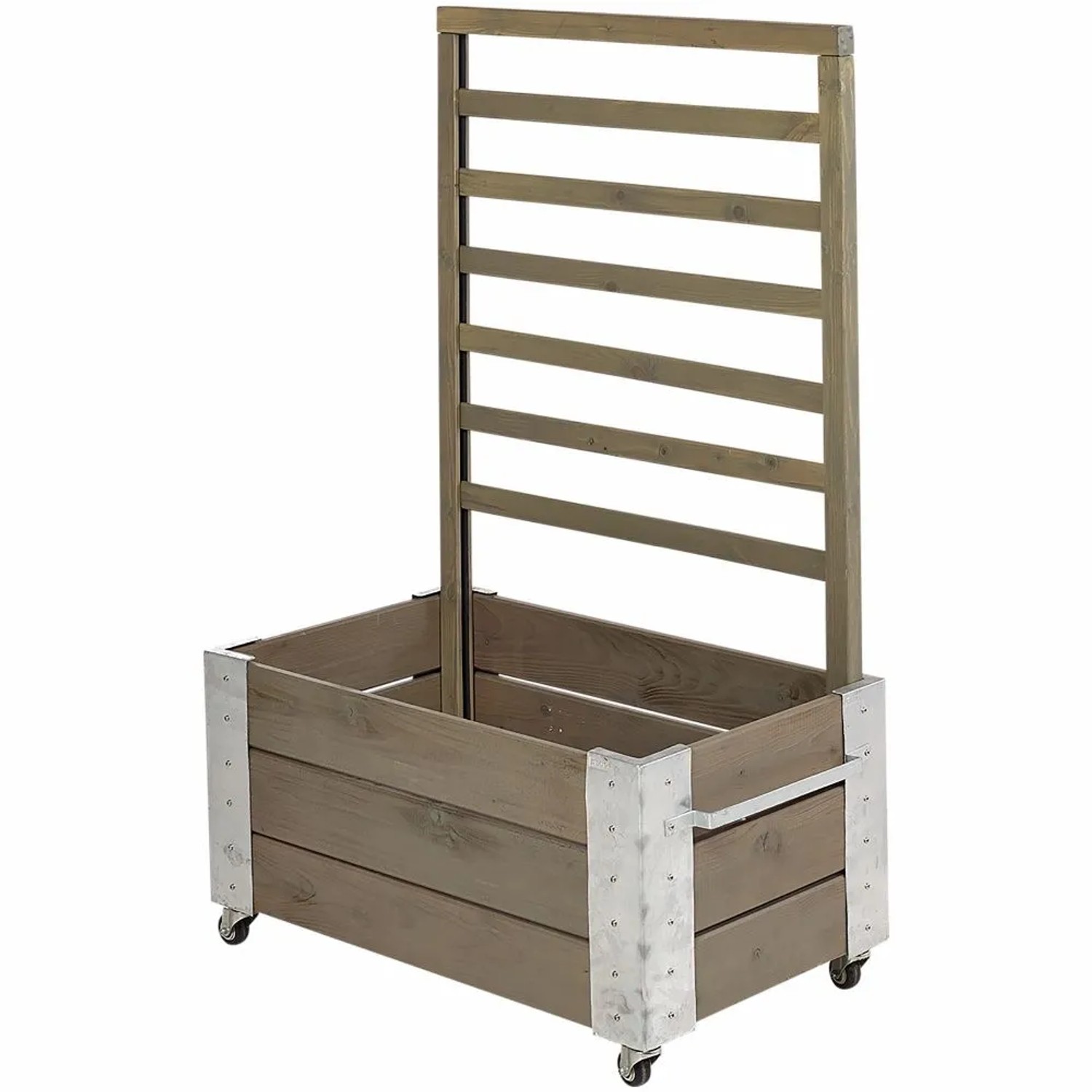 PLUS Pflanzkasten Raumteiler mit Stahlecken 87x50x130 cm - Grau