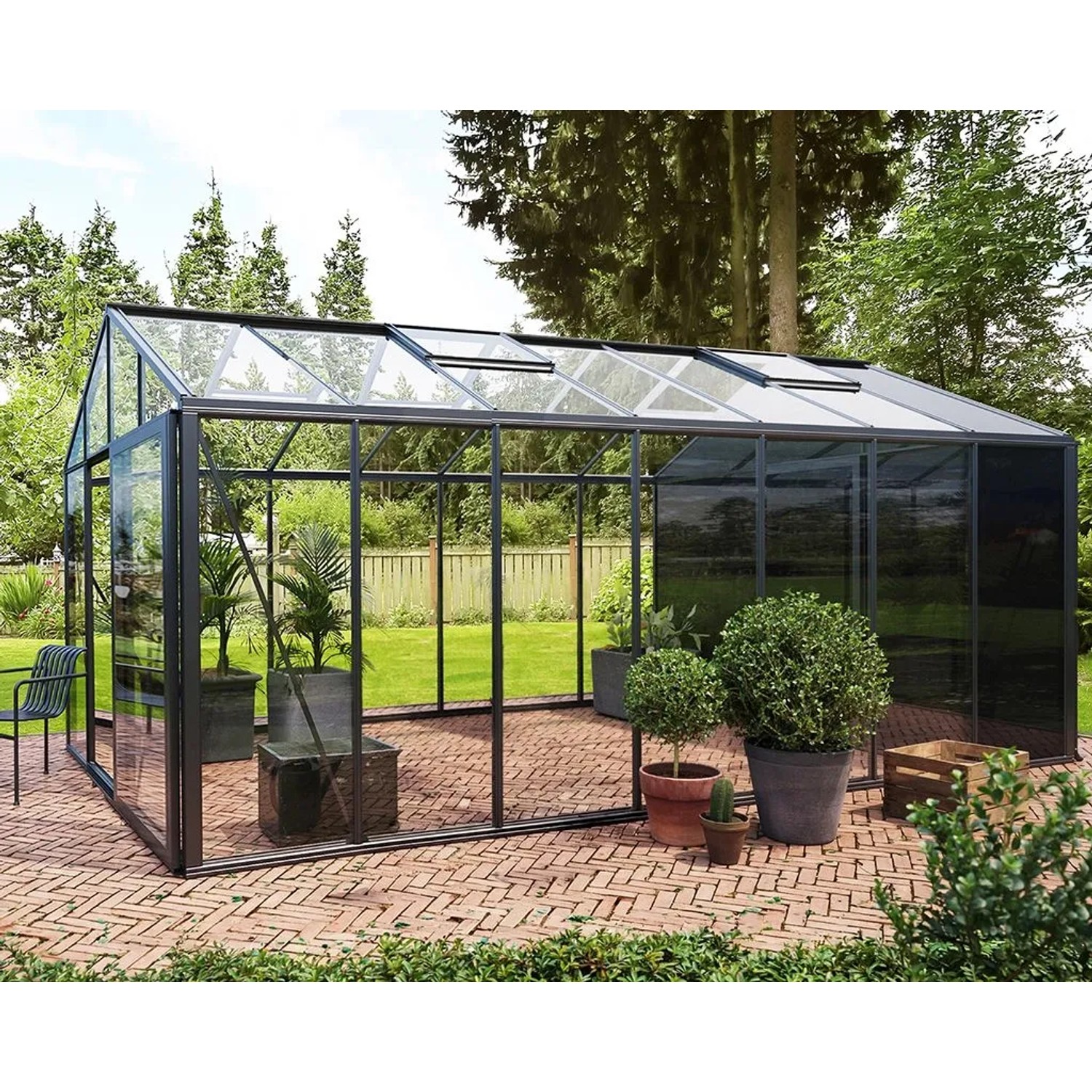Bloomcabin Premium-Qualität Gewächshaus Klassik mit Kleinem Integriertem Stauraum GHCSS6