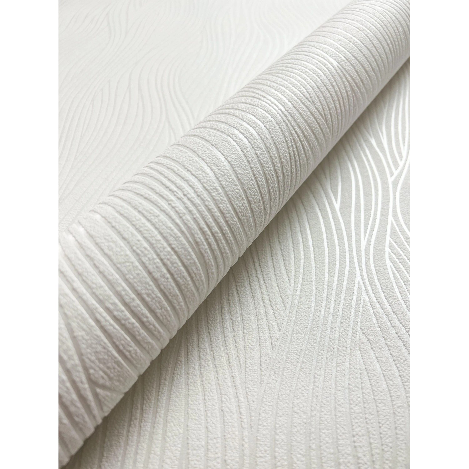 Newroom Vliestapete Rimeda White Wellen Streifen FSC® günstig online kaufen