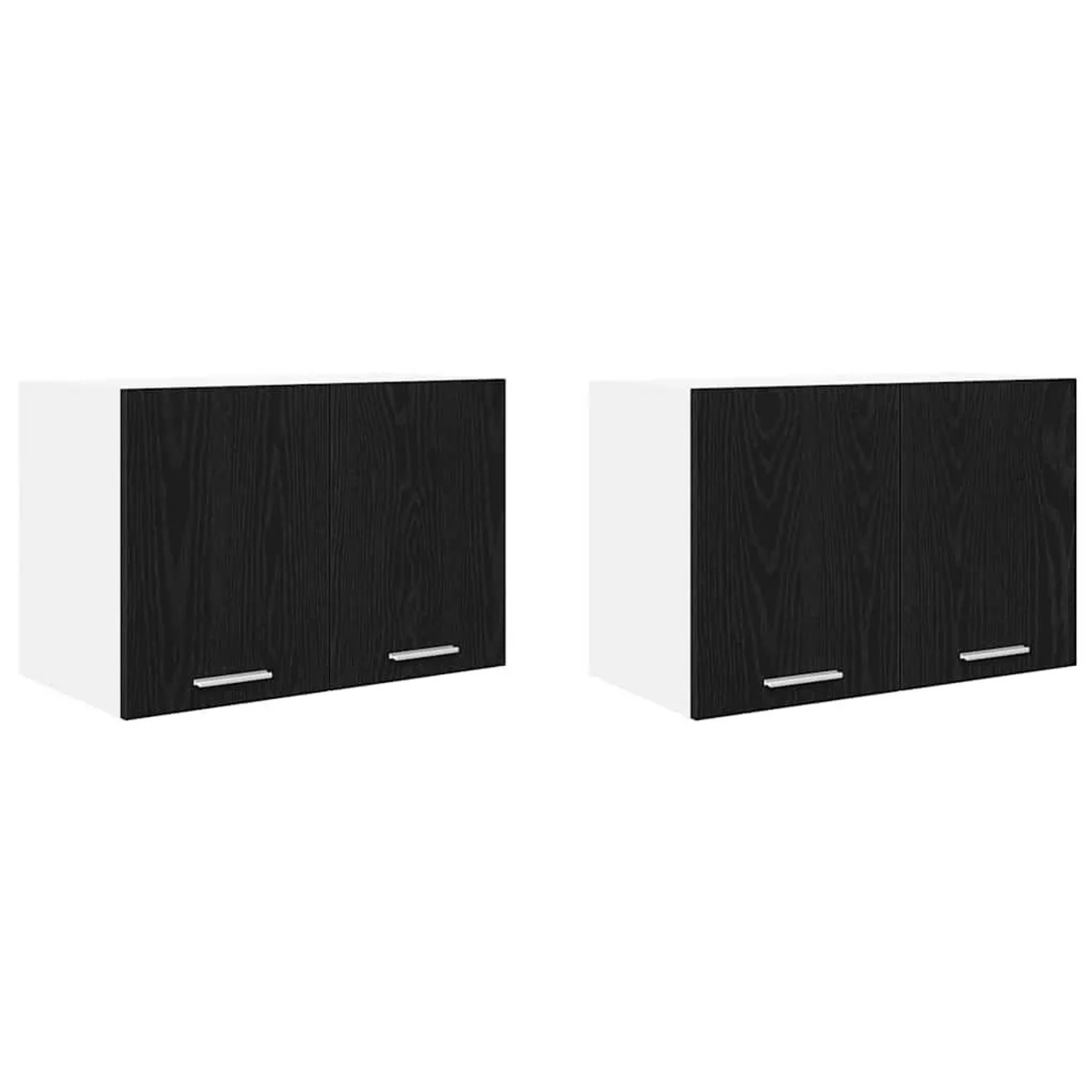 vidaXL Hängeschrank 2 Stk Schwarze Eiche und Weiß 60 x 31 x 40 cm 884165 günstig online kaufen