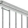 LyghtUp LED-Zaunbeleuchtung Set, 5 silberne Leisten an Gitterzaun. Außenbeleuchtung für Garten.