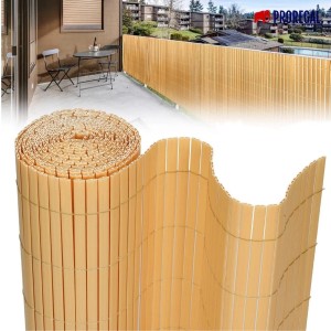PROREGAL Sichtschutzmatte, braun, 2x3m, PVC-Zaun für Garten, Balkon oder Terrasse.