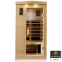 Dewello Infrarotkabine Pierson Pro aus Hemlock Zeder, 100x100 cm, für 1 Person mit Vollspektrum- und Karbonstrahler.