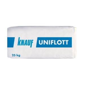 Sack Knauf Uniflott Spachtelmasse, 25 kg, für Gipsplatten-Zubehör im Innenbereich.