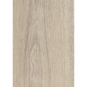 Detailaufnahme: Kronoflooring Laminat Breitdiele Eiche Chantilly, graue Landhausdielenoptik.