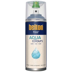 Belton Free AQUAcolours Klarlack Transparent matt 400 ml Sprühdose. Matter, wasserbasierter Klarlack für innen und außen.