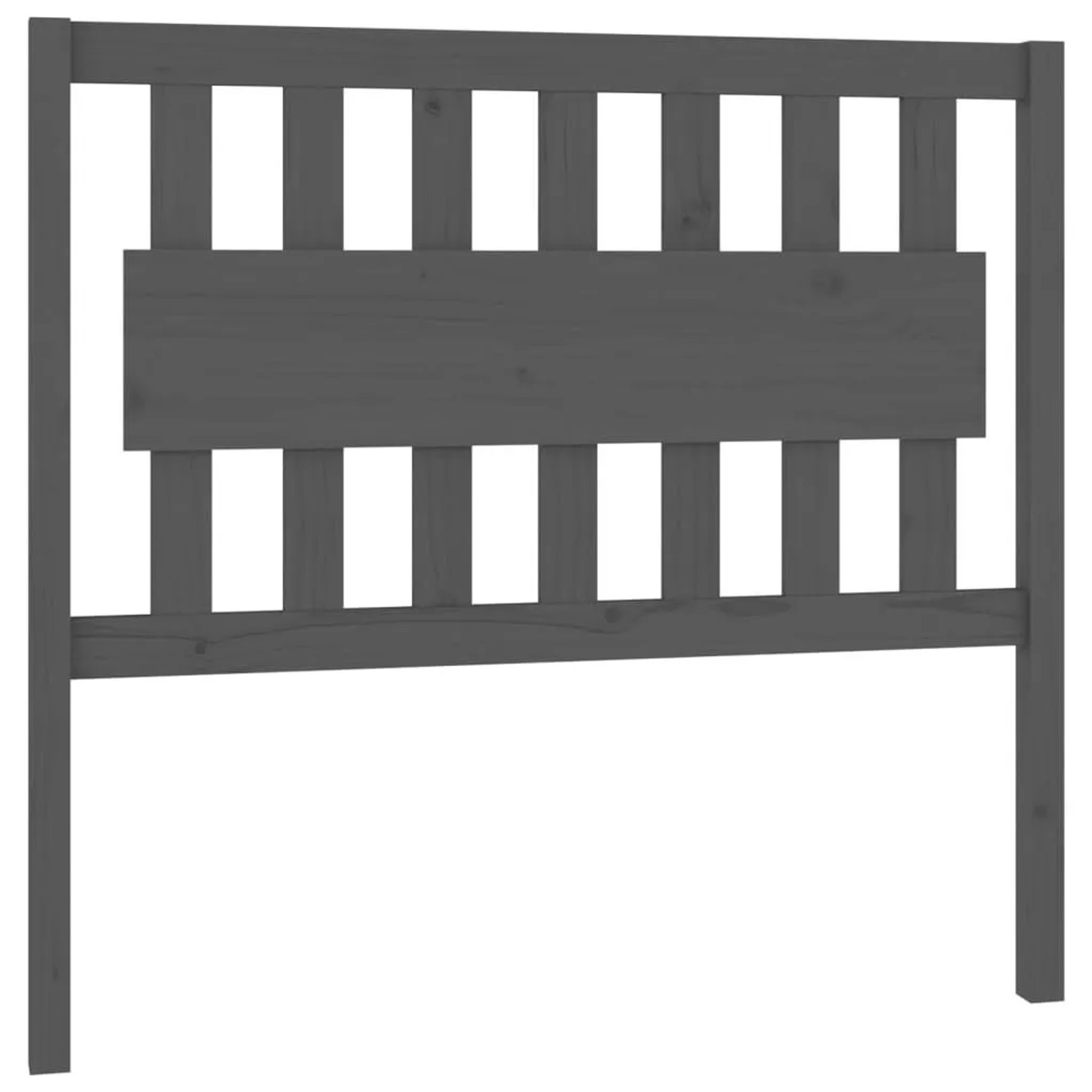 vidaXL Bett-Kopfteil Grau 105,5x4x100 cm Massivholz Kiefer 818557 günstig online kaufen