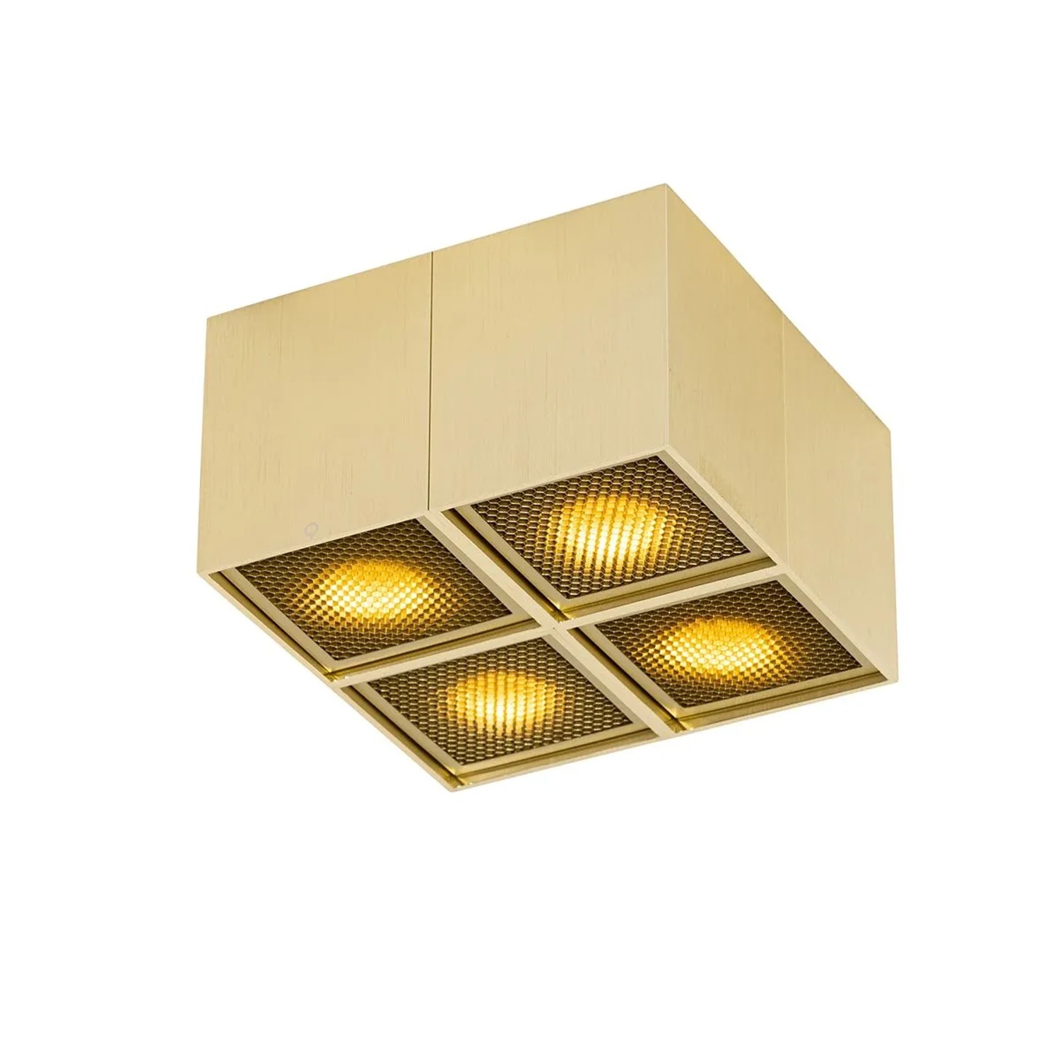 QAZQA Design Spot Gold 4 Flammig Qubo Honey