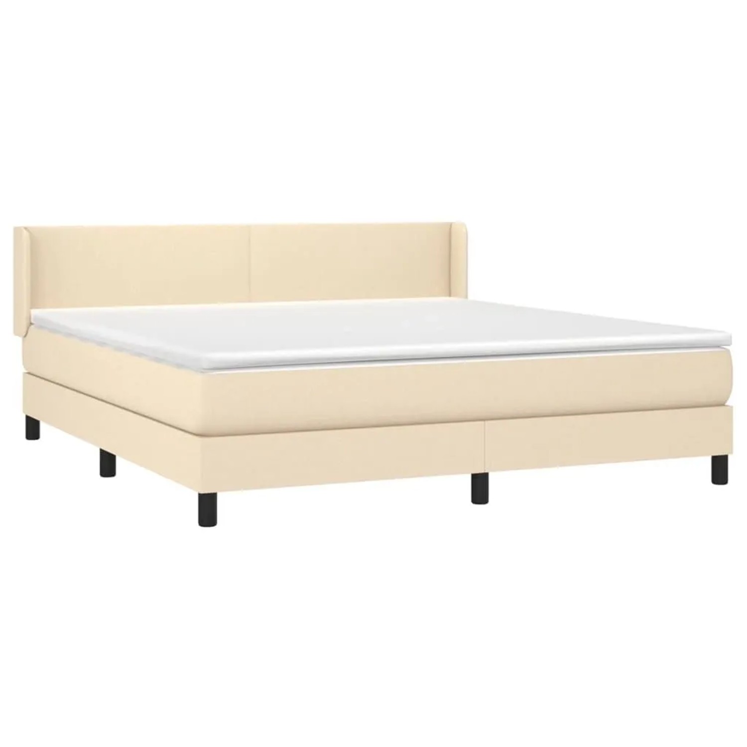 vidaXL Boxspringbett mit Matratze Creme 160x200 cm Stoff 3129566 günstig online kaufen