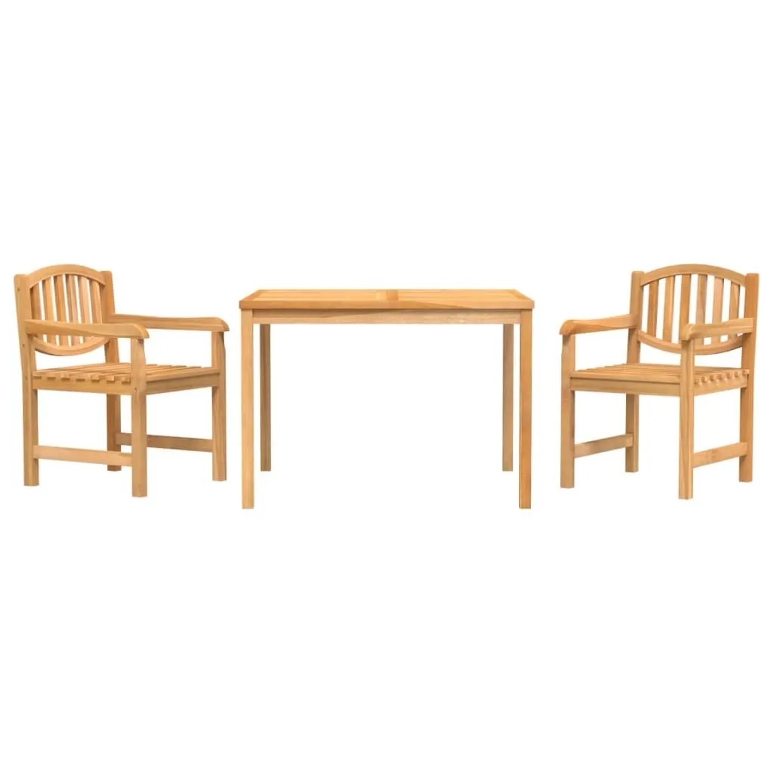 vidaXL 3-Tlg Garten-Essgruppe Massivholz Teak 3157925