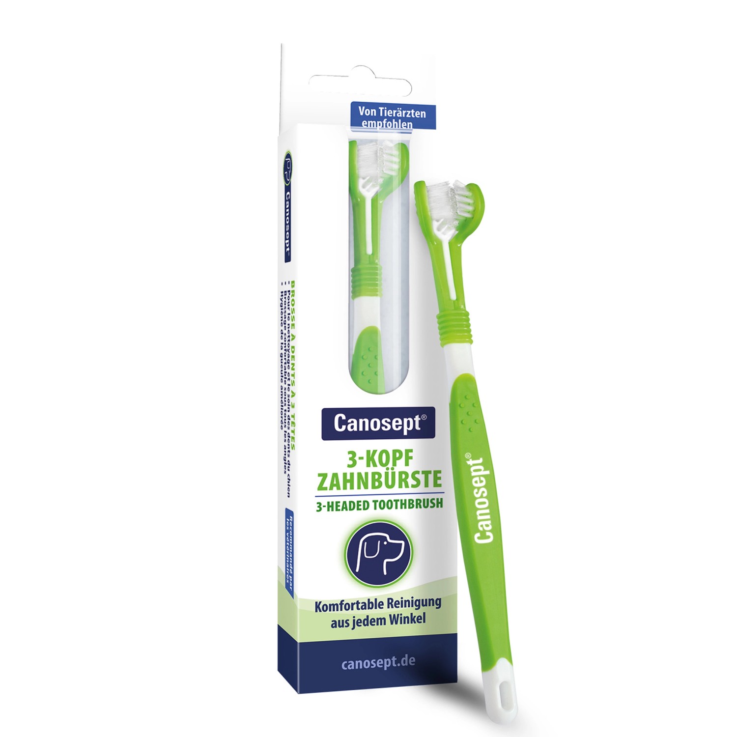 Canosept 3-Kopf-Zahnbürste für Hunde