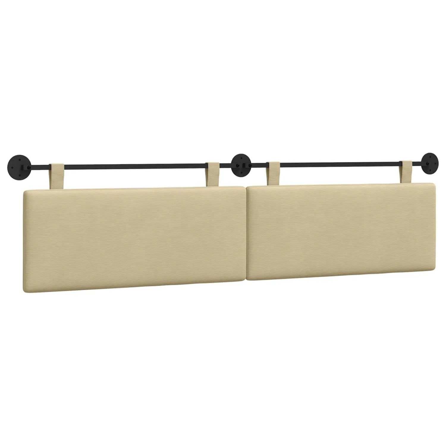 vidaXL Hängevorderseite Uni Hellgrün-Grau 210 x 55 x 5 cm Cordstoff 42031838