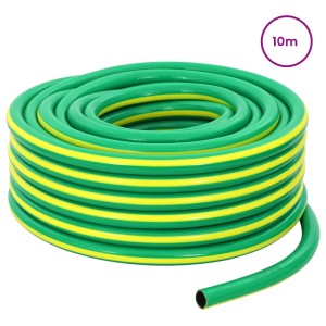 vidaXL Gartenschlauch 5-Lagig Grün und Gelb 10 m PVC 42035812