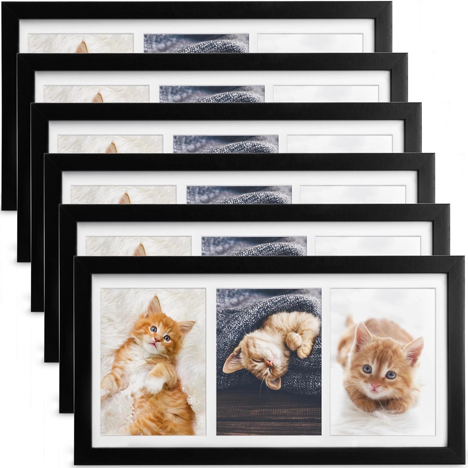 Bomoe Galeria Bilderrahmen 3 Bilder 10x15cm Schwarz 6tlg günstig online kaufen