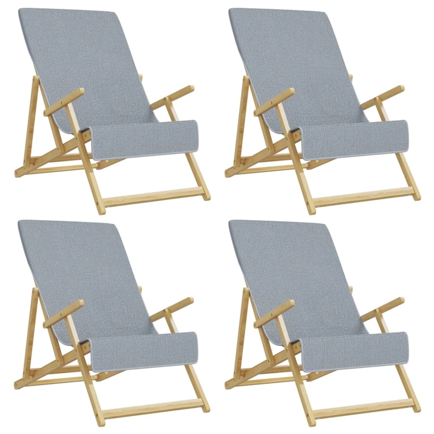 vidaXL Strandtücher 4 Stk Grau 60x135 cm Stoff 400 g/m² 3157052