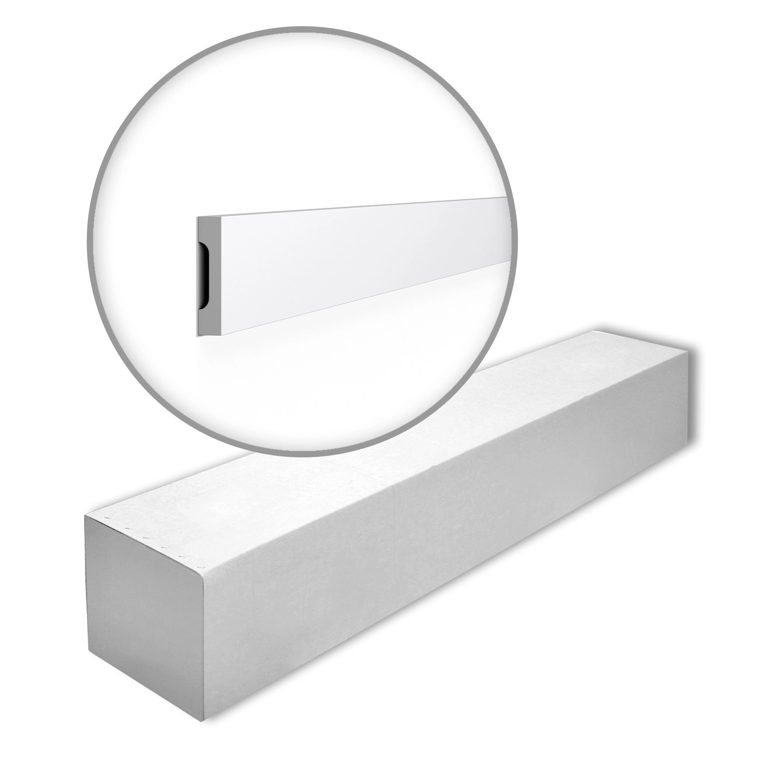 Thumbnail - NOEL & MARQUET NMC WD2-Box WALLSTYL Wandleisten 1 Karton Set mit 21 Eckleisten 42 m Weiß
