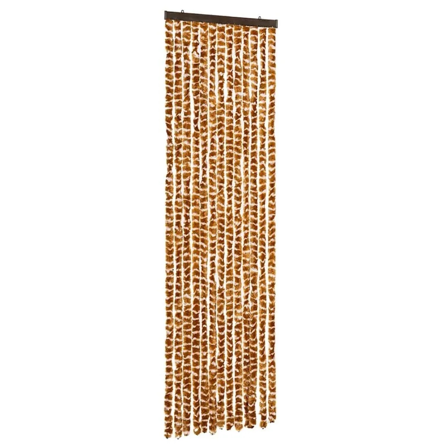 vidaXL Insektenschutz-Vorhang Ocker und Weiß 56x185 cm Chenille 325457
