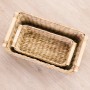 HMF 37279-30CM Aufbewahrungskorb Badezimmer Korb Geflochten Wasserhyazinthe Holzgriffen 30 x 15 x 13 cm_5