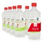 Set mit 15 Flaschen Flambiol Premium Brenngel, je 1 Liter. Brennstoff für Kamine und Öfen.