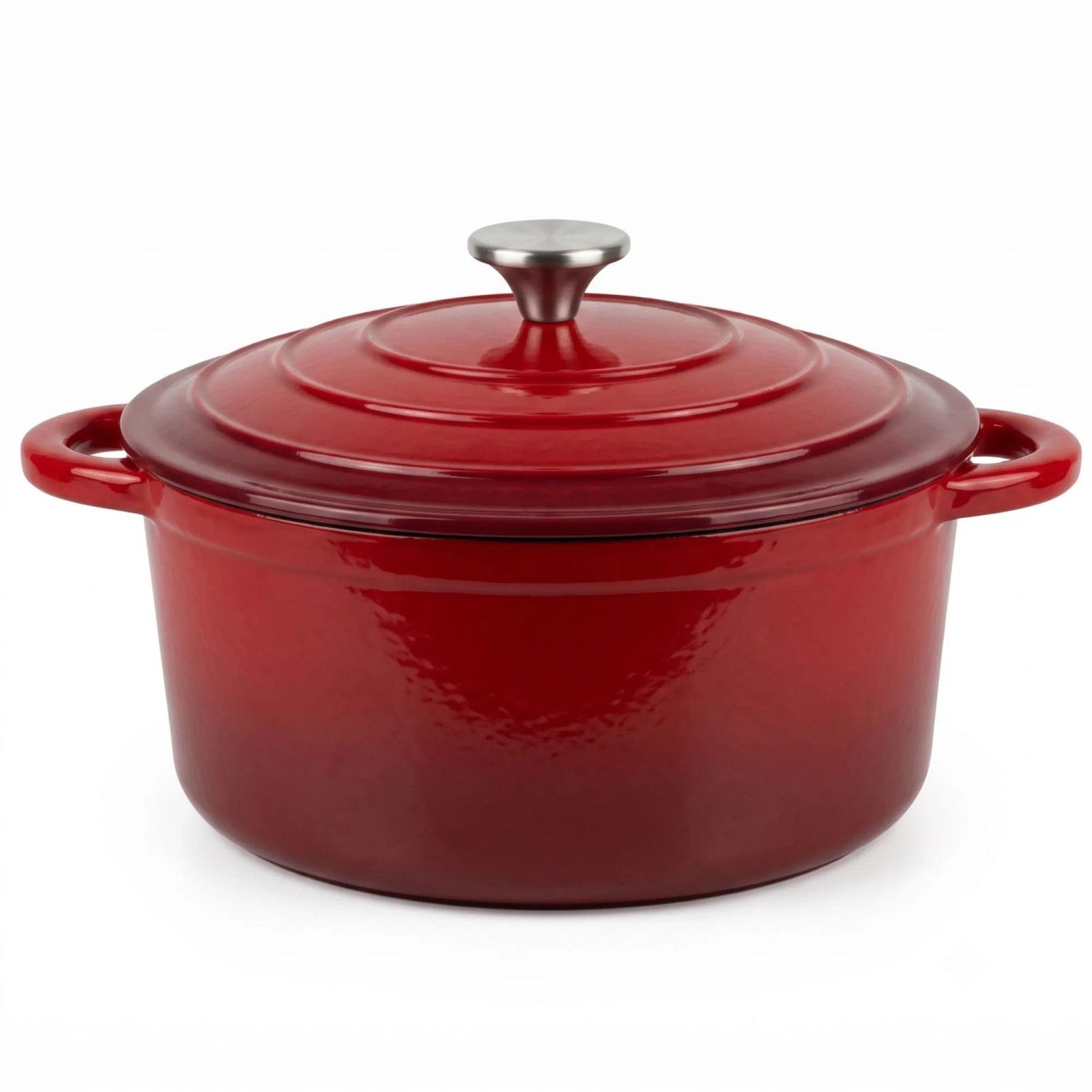 osoltus Bräter Schmortopf Gusseisen Topf 26cm 5,9 Liter Emaille Bräter Rot