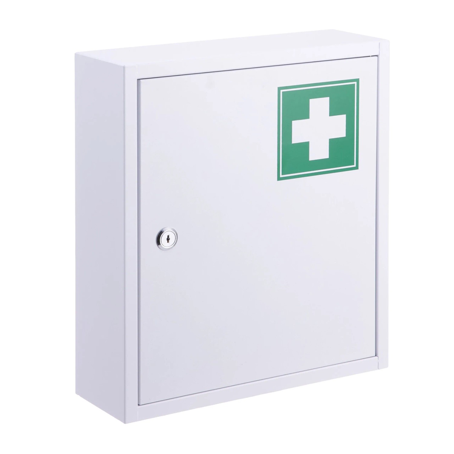 Relaxdays Medizinschrank Eisen Grün Abschließbar 36 cm x 31,5 cm x 10 cm