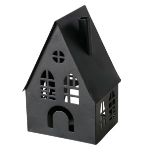 Schwarze Boltze Laterne Dover im Hausdesign, 13x7x8 cm, für stimmungsvolle Beleuchtung.