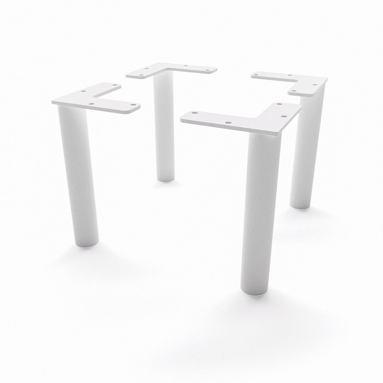 HEVVA Möbelfüße LINZ Weiß 15 cm Hoch 4er Set