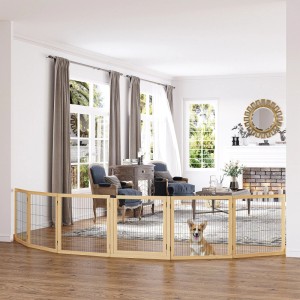 PawHut Türschutzgitter für Hunde mit Fußstütze 432 x 36 x 70 cm