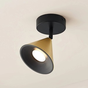 Lucande Deckenlampe Kartio 9639261 Design Modern in Schwarz aus Metall 1-flammig GU10 Wohnzimmerleuchte