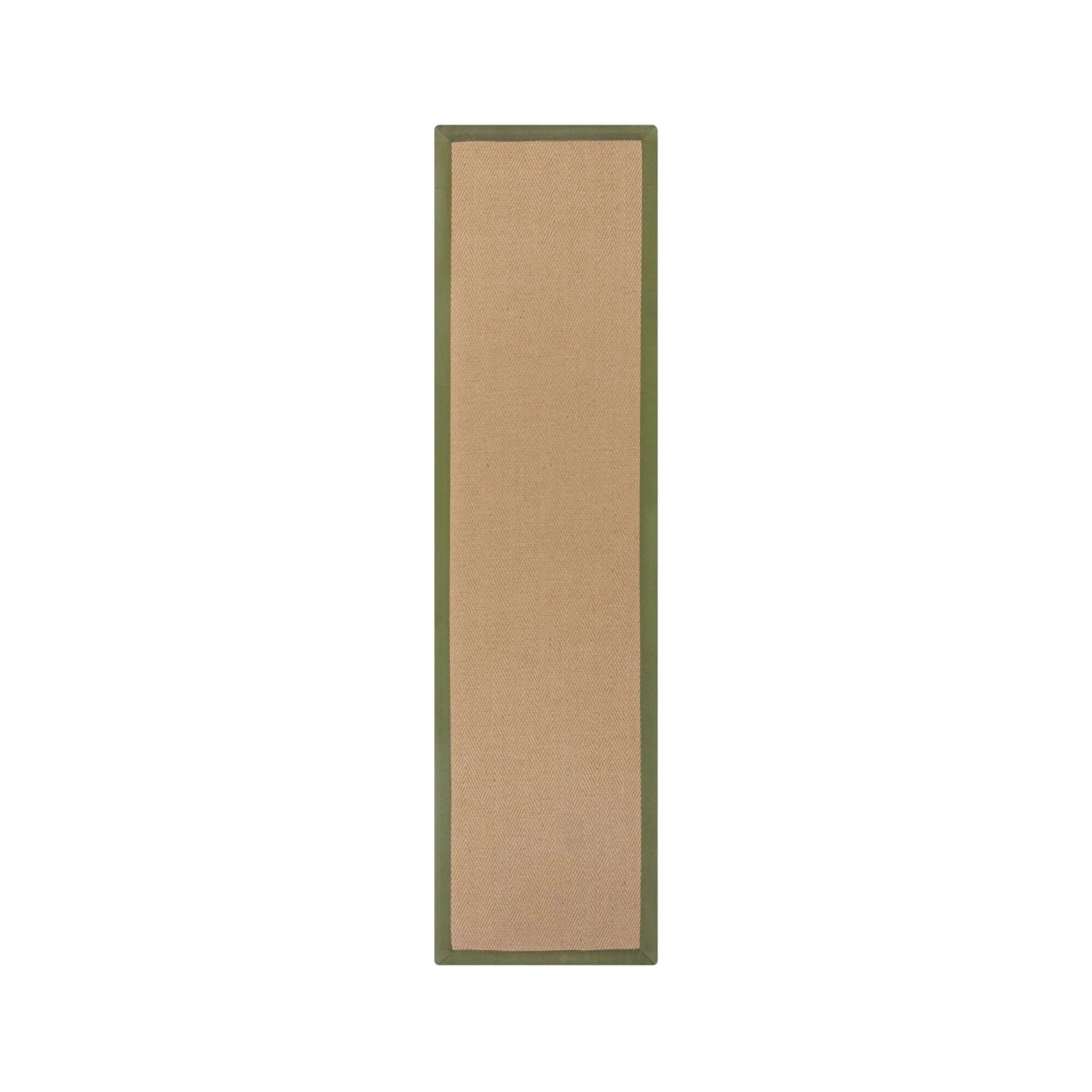 Flair Rugs Kurzflorteppich Kira Jute 60 cm x 230 cm Beige-Grün