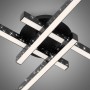 Brilo LED-Deckenleuchte Rey, 4-flammig, schwarz mit Glitzereffekt. Moderne Deckenlampe für Innenräume.