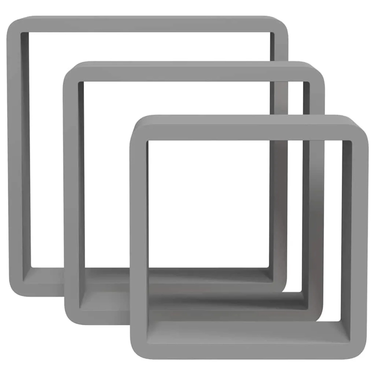 vidaXL Würfelregale 3 Stk Grau MDF 323954_5
