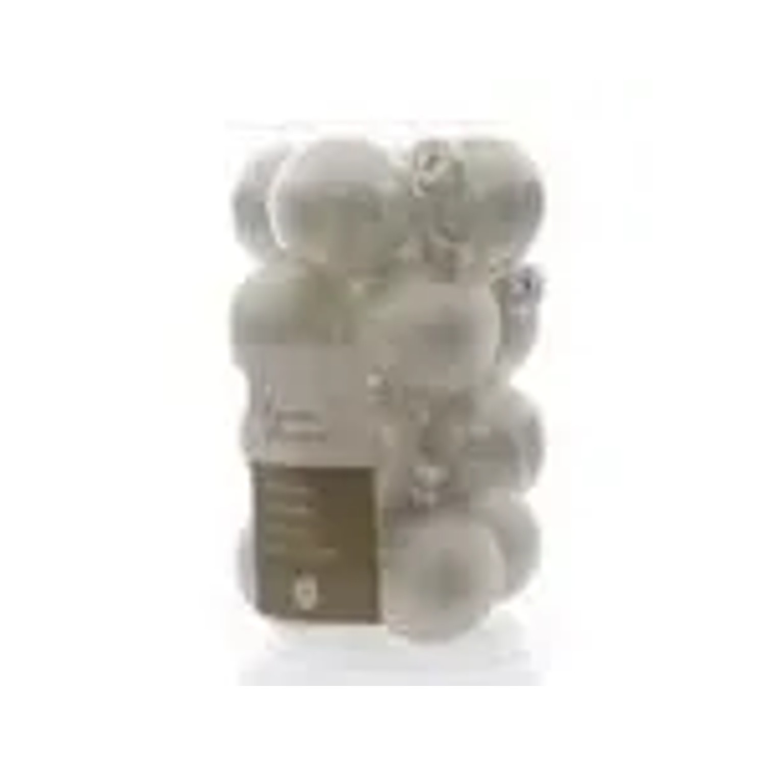 Kaemingk Weihnachtsbaumkugeln Glas  3,5 cm 16 Stueck Weiss Glanz Matt Mix