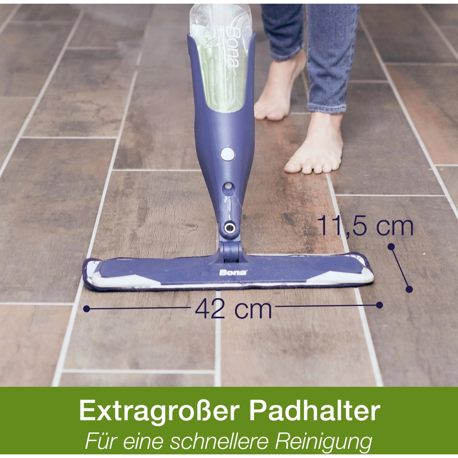 Bona Spray Mop für Hartböden mit Kartusche, zur Reinigung von Laminat, Fliesen und Vinyl.