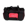 Mephisto Werkzeugtasche Echo mit Schultergurt, aus robustem Polyester, schwarz-rot.